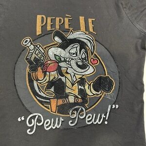 Zara Pepe Le Pew Black Graphic T-Shirt